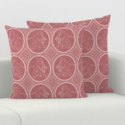 Grisaille Rose Red Neo-Classical Ovals