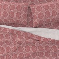 Grisaille Rose Red Neo-Classical Ovals