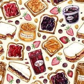 Peanut Butter and Jelly Watercolor