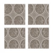 Grisaille Chestnut Brown Neo-Classical Ovals