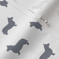 Corgi Gray Silhouettes