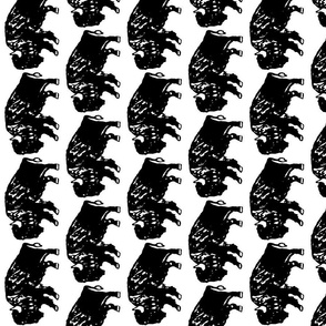 Bison Print - Black & White (rotated) 4.72 inches