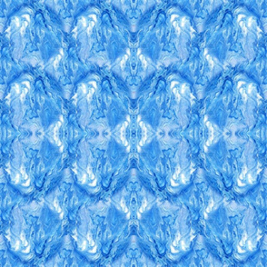 Marbling blue waves