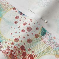 whimsical circles of light in watercolor and ink whimsical pattern Nucleus