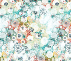 whimsical circles of light in watercolor and ink whimsical pattern Nucleus