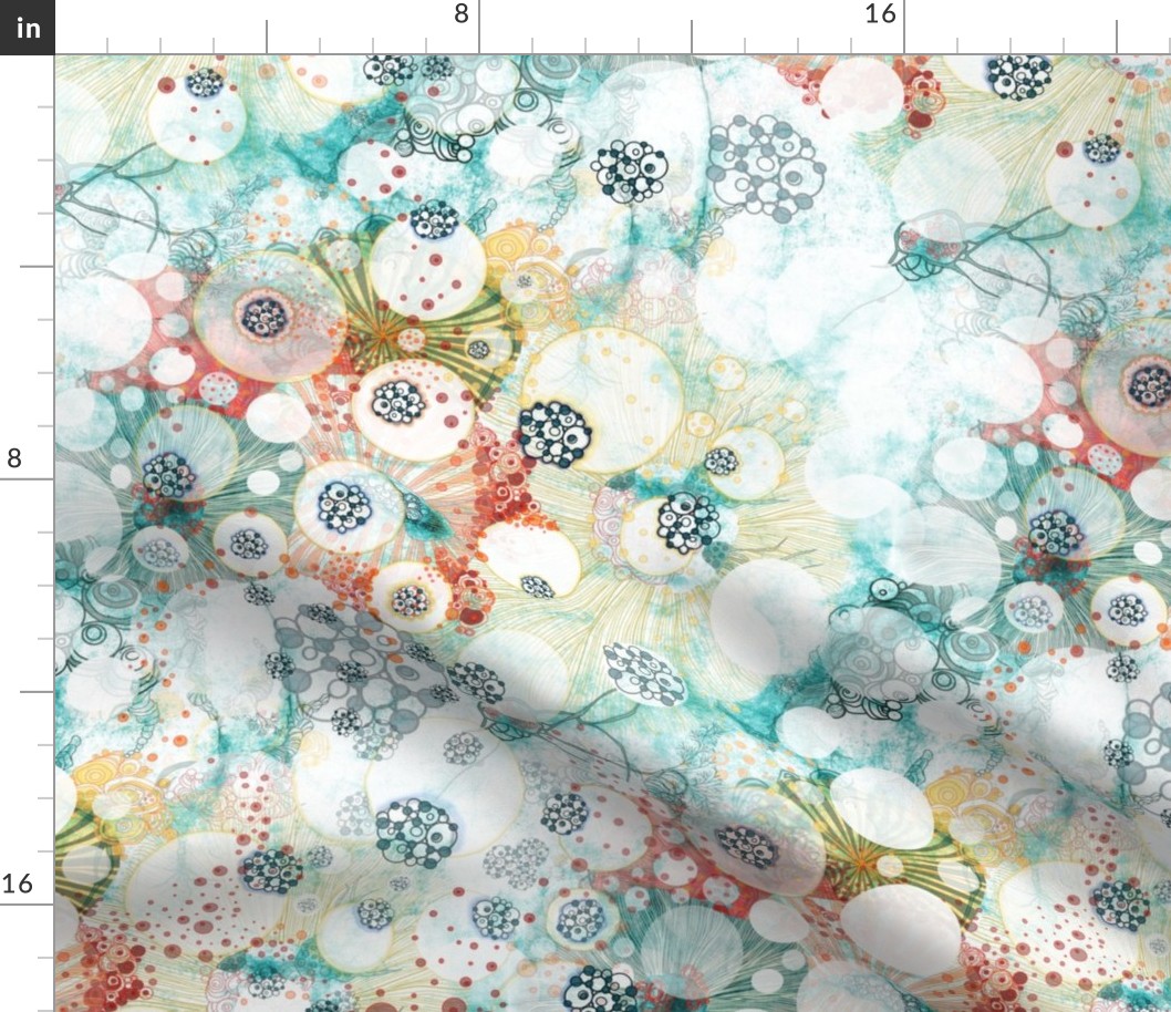 whimsical circles of light in watercolor and ink whimsical pattern Nucleus