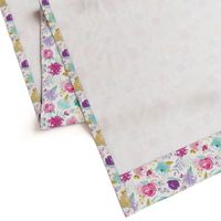 Sm/Med Scale Grace Watercolor Floral with Gold Speckles