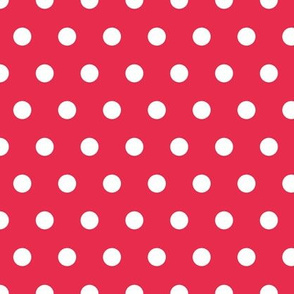 polka dots - red