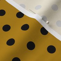 black and gold polka dots 