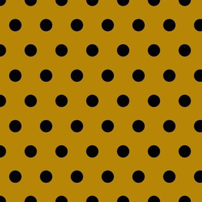 black and gold polka dots 