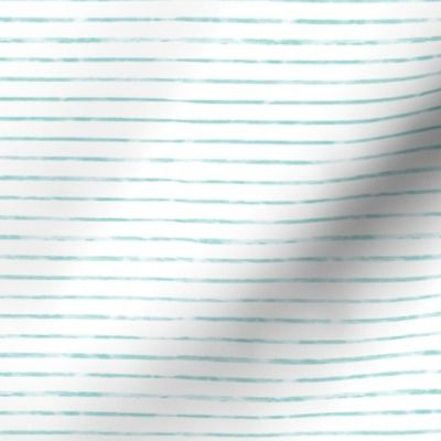 Small Aqua / Teal Blue Watercolor Stripe