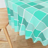 Mint Jade Green Grid of Tonal Squares