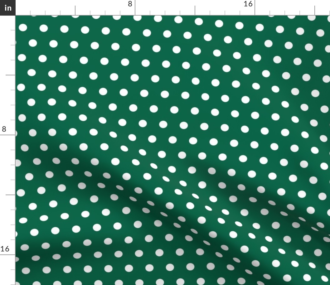 green polka dots