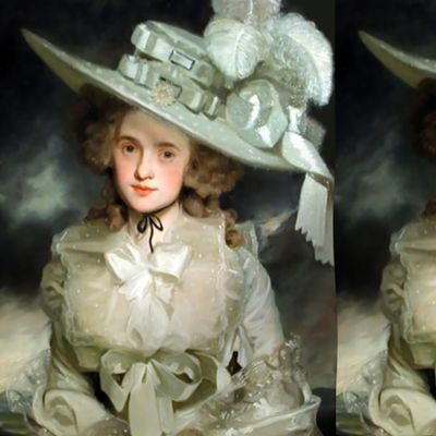 Marie Antoinette inspired silver white gowns baroque victorian bows big hat feathers beautiful lady woman shabby chic tulle shawl vintage shabby chic antique beauty rococo portraits  elegant gothic lolita egl 18th century neoclassical  historical romantic