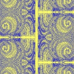 Print/Line/Stippling-Cobalt/Lemon