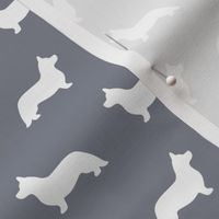 Corgi Cardigan Welsh Silhouettes Grey