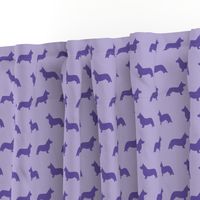 Corgi Cardigan Welsh Silhouette Violet