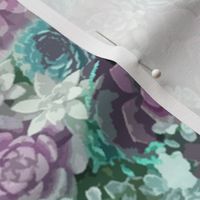 succulents fabric lilac