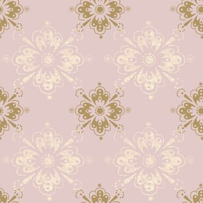 Ornamental in blush and gold