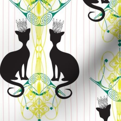 Nouveau Crowned Cats 