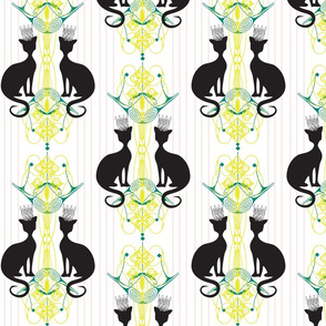 Nouveau Crowned Cats 