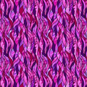Stained Glass Waves—pinks