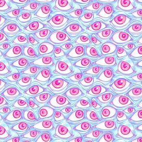  Wall of Eyes in Baby Blue