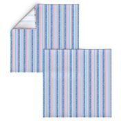 JP11 - Narrow - Bubbling Carbonated Stripes in Pastel Pink and Baby Blue