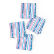 JP11 - Narrow - Bubbling Carbonated Stripes in Pastel Pink and Baby Blue