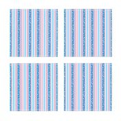 JP11 - Narrow - Bubbling Carbonated Stripes in Pastel Pink and Baby Blue