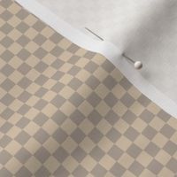 JP9 -  Small - Checkerboard of Quarter Inch Squares in Taupe and Ecru