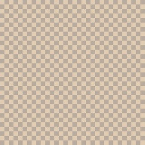 JP9 -  Small - Checkerboard of Quarter Inch Squares in Taupe and Ecru