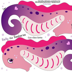 Sally the Seahorse Cut and Sew Pink