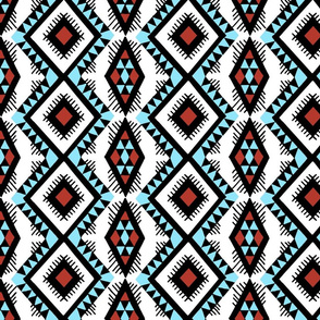 Native American Rain Pattern Turquoise