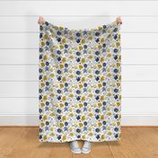 Navy & Mustard Watercolor Floral