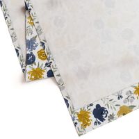 Navy & Mustard Watercolor Floral