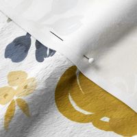 Navy & Mustard Watercolor Floral