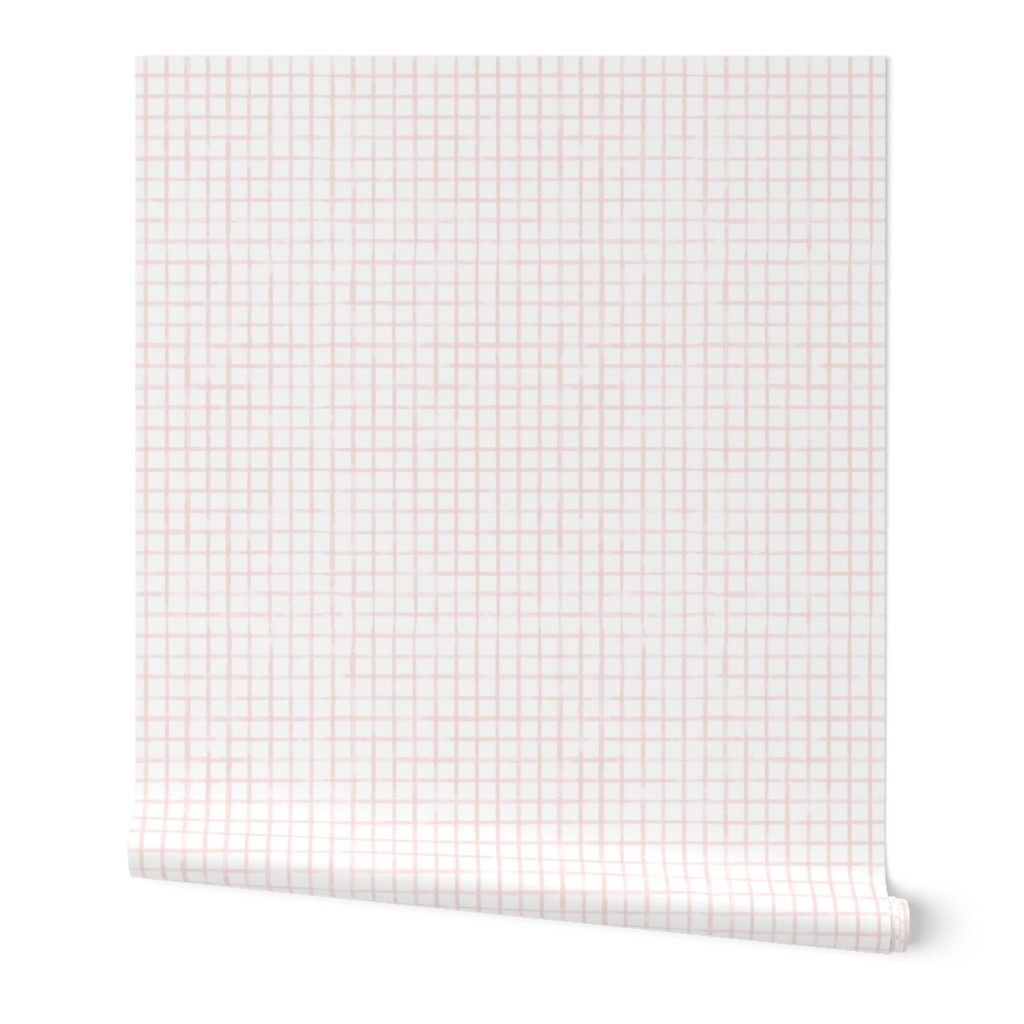 Small Scale Soft Pink Watercolor Grid