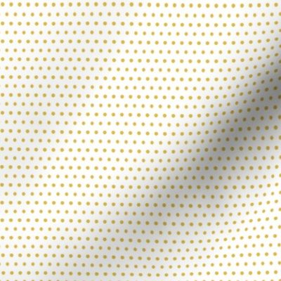 Small Mustard Dots on White