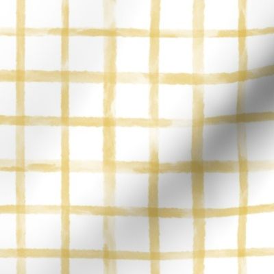 Large Mustard / Gold Watercolor Grid