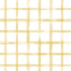 Large Mustard / Gold Watercolor Grid