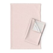 Small Scale White Watercolor Grid on Soft Pink