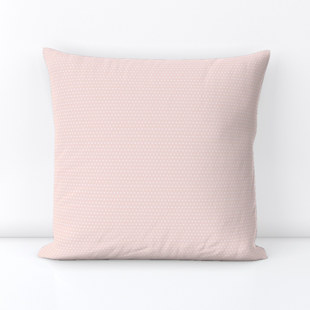 Small White Polka Dots on Soft Pink