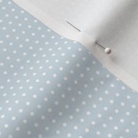 Small White Polka Dots on Blue