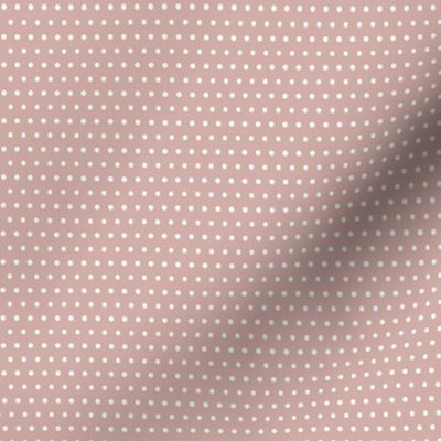 Small White Polka Dots On Mauve