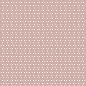 Small White Polka Dots On Mauve