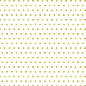 Mustard Polka Dots on White