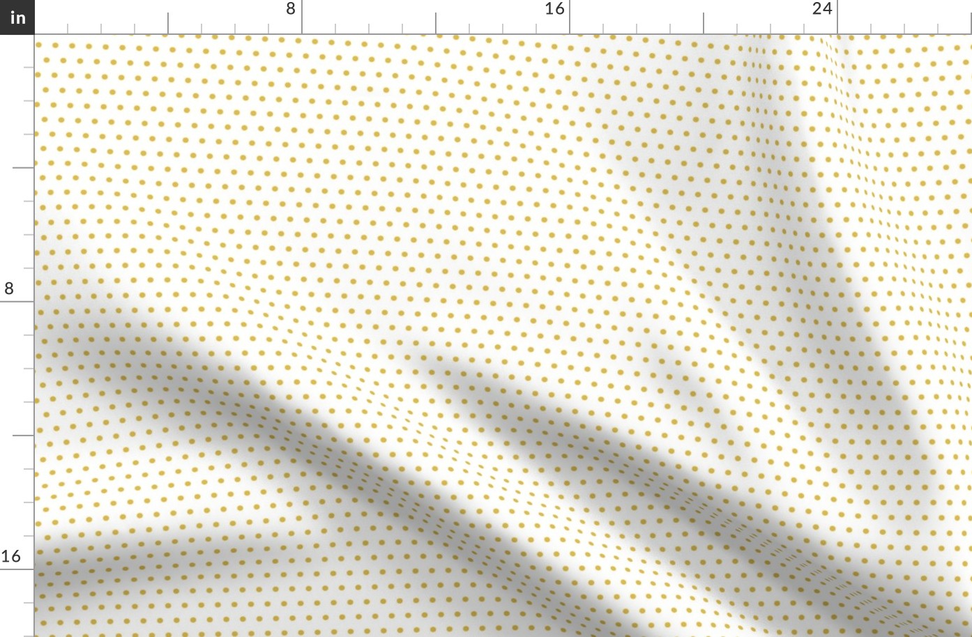 Mustard Polka Dots on White