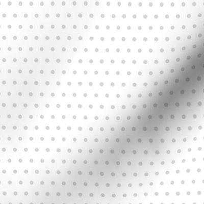 Gray Polka Dots on White