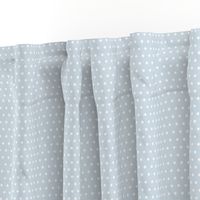 White Polka Dots On Light Blue